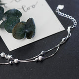 925 Silver Double Layer Pentagram Women's Bracelet