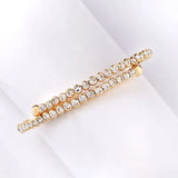Inlaid Zircon Open Bangle Women's Bracelet Wedding Jewelry