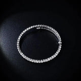 Inlaid Zircon Open Bangle Women's Bracelet Wedding Jewelry