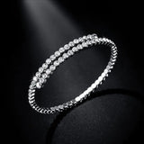 Inlaid Zircon Open Bangle Women's Bracelet Wedding Jewelry