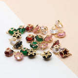 Round Zircon Decoration Charms 20pcs DIY Jewelry Accessory
