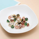 Round Zircon Decoration Charms 20pcs DIY Jewelry Accessory