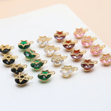 Round Zircon Decoration Charms 20pcs DIY Jewelry Accessory