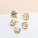 Round Zircon Decoration Charms 20pcs DIY Jewelry Accessory