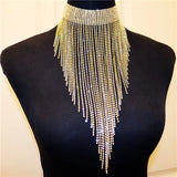 Bride Statement Necklace Wedding Crystal Jewelry Collar Choker