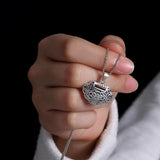 Long Life Lock Necklace Retro Ethnic Style Rich Ruyi Lock Pendant