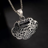 Long Life Lock Necklace Retro Ethnic Style Rich Ruyi Lock Pendant