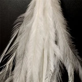 Ostrich Feather Tassel Key Chain Fluffy Wide Women Arts Crafts Bag Pendant