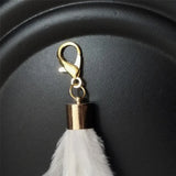 Ostrich Feather Tassel Key Chain Fluffy Wide Women Arts Crafts Bag Pendant