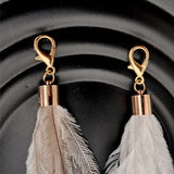 Ostrich Feather Tassel Key Chain Fluffy Wide Women Arts Crafts Bag Pendant