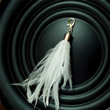 Ostrich Feather Tassel Key Chain Fluffy Wide Women Arts Crafts Bag Pendant