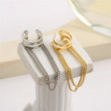 Long Tassel Ear Cuff Multilayer No Piercing Clip Earrings