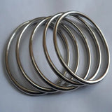 5pcs Stainless Steel Bracelet Set for Women, 4mm, 2.28''/2.36''/2.67''