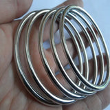 5pcs Stainless Steel Bracelet Set for Women, 4mm, 2.28''/2.36''/2.67''