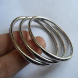 5pcs Stainless Steel Bracelet Set for Women, 4mm, 2.28''/2.36''/2.67''