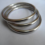 5pcs Stainless Steel Bracelet Set for Women, 4mm, 2.28''/2.36''/2.67''