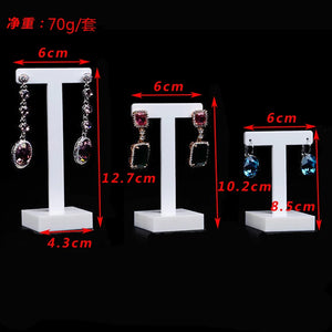 3 Acrylic Earrings Display Holder Jewelry T Shape Showcase