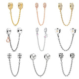 Love Cat Safety Chain Charm Bead Fit Original Bracelet Pendant DIY Jewelry
