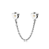 Love Cat Safety Chain Charm Bead Fit Original Bracelet Pendant DIY Jewelry