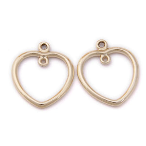 Love Heart Charms 100pcs DIY Jewelry Findings Earring Necklace Pendants