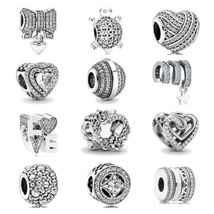 Heart Charm Silver 925 Bracelet for Women