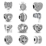 Heart Charm Silver 925 Bracelet for Women