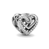 Heart Charm Silver 925 Bracelet for Women