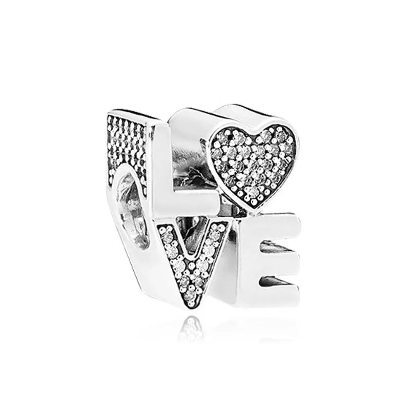 Heart Charm Silver 925 Bracelet for Women