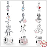Boys and Girls Pet Bus Charm Bracelet 925 Silver Jewelry