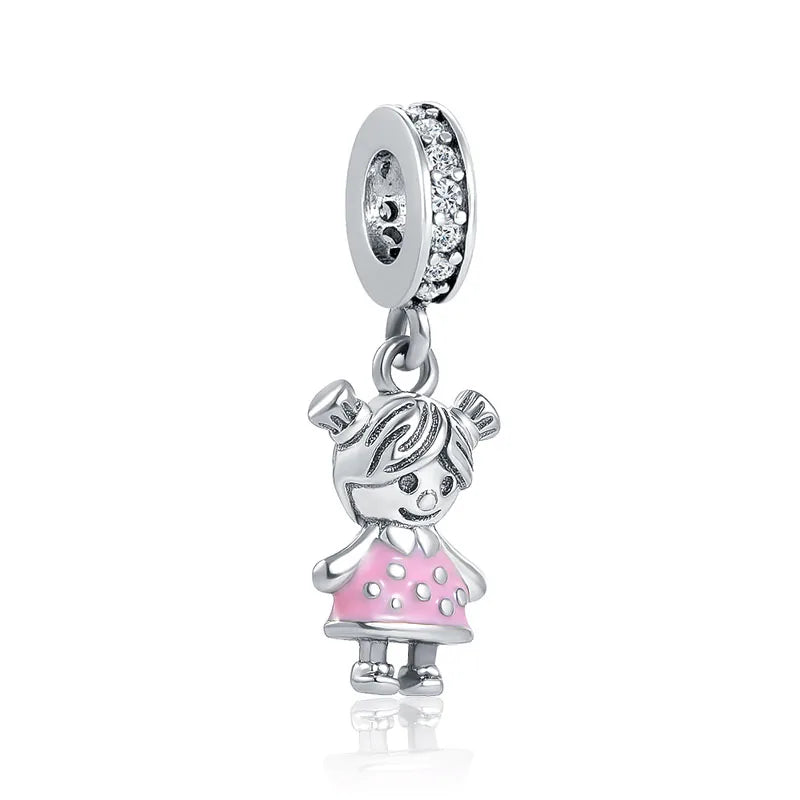 Boys and Girls Pet Bus Charm Bracelet 925 Silver Jewelry