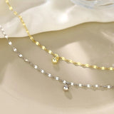 Lucky Ball Pendant Anklet for Women Boho Wave Chain Bracelet Leg Foot Jewelry