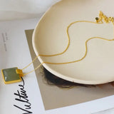 Lucky Pendant Necklace Hetian Jade S925 Sterling Silver Inlaid