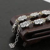Vintage Money Pixiu Silver Chain Ethnic Style Silver Bracelet