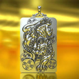 Men's Lucky Pixiu Pendant Retro Necklace Tag Domineering Silver Pendant