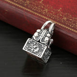 Pixiu Seal Silver Necklace Men's Retro Chinese Style Pendant Jewelry