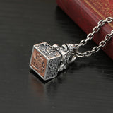 Pixiu Seal Silver Necklace Men's Retro Chinese Style Pendant Jewelry