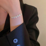 Sparkling Zircon Bracelet Adjustable High Plated Wedding Jewelry