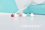 925 Silver Heart Stud Earrings for Party
