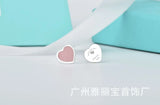 925 Silver Heart Stud Earrings for Party