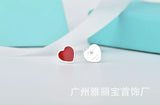 925 Silver Heart Stud Earrings for Party