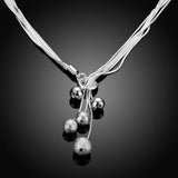 925 Silver Heart Pendant Necklace Tassel Maxi Drop Women Jewelry Gift