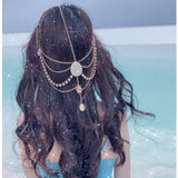 Boho Style Head Chain Crystal Bride Headpiece