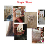 Tassel Drop Earrings D Letter Crystal Snake Chain Jewelry