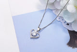 Cz Heart Pendant Choker Necklace 925 Sterling Silver Chain Necklaces