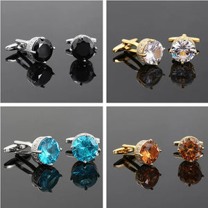 Cufflinks Men'S Shirt Cuffs French Round Button Wedding Dress Bridegroom Suit