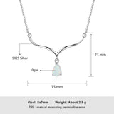 Opal Silver Pendant Necklace 925 Sterling Silver Classic Style Jewelry