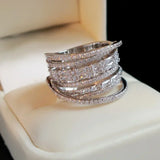Zircon Ring for Women Wedding Engagement Bride Niche Jewelry
