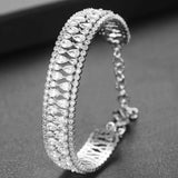 Famous CZ Chains Bracelet for Women Bridal Wedding