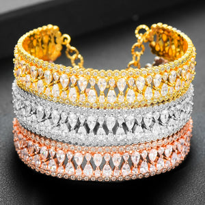 Famous CZ Chains Bracelet for Women Bridal Wedding