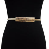 Women Metal Spring Chain Waist Belt Silver Chain Belts